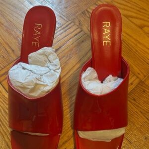 New with Box Raye Sophie Sandal Red Current Season Retail $168